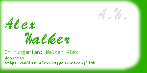 alex walker business card